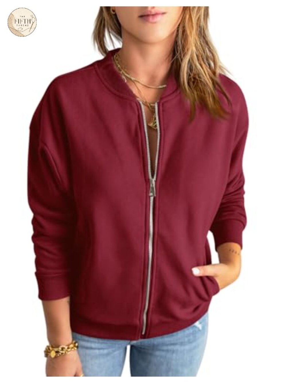 Women's Zip Up Hooded Sweatshirt Jacket Long Sleeve Cotton Casual with Pockets